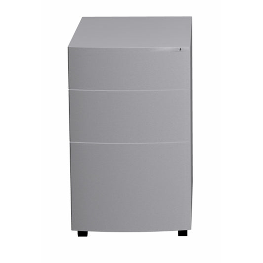 HDL Innovations Metal Mobile Pedestal Box/File Drawer - Titanium