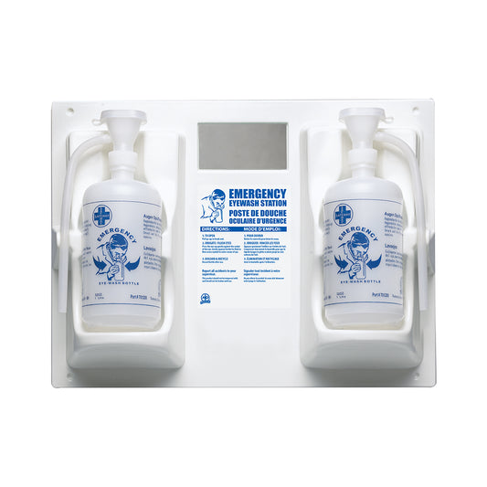 Wasip Dual Eyewash Station with Empty Bottle