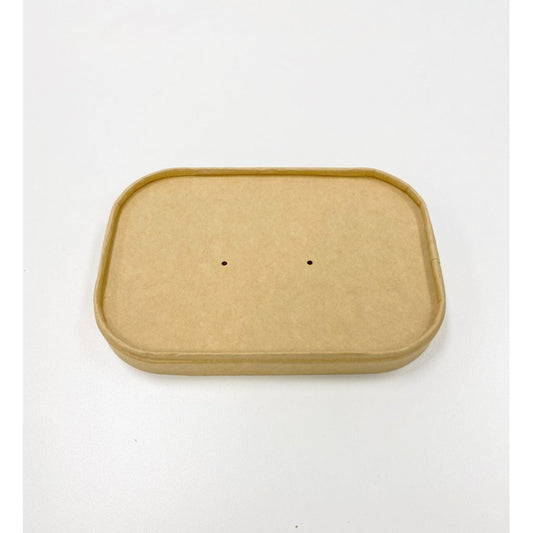 Couvercles en papier kraft écologique pour boîtes alimentaires rectangulaires - Lot de 300