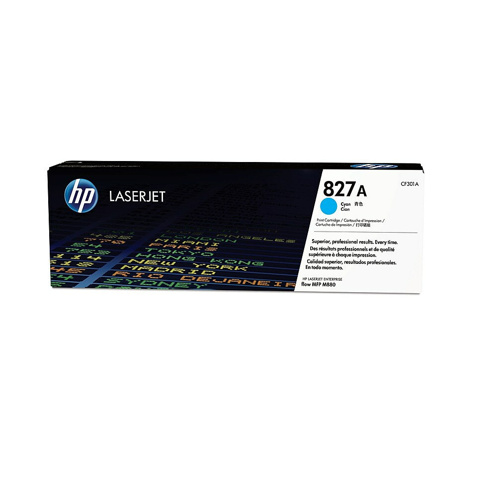 Cartouche de toner cyan HP 827A (CF301A) LaserJet d'origine