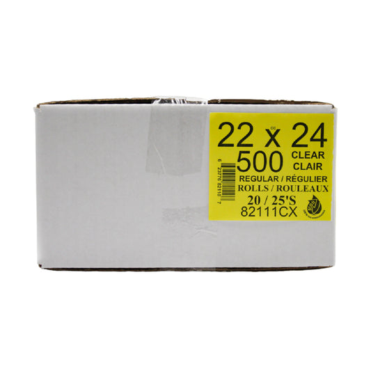 Eco II Oxo-Biodegradable Garbage Bags - 22" x 24" - Extra Strong - Clear -  50/Roll - 500 Pack