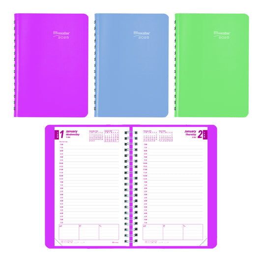 Brownline 2025 Fashion Daily Planner - 8" x 5" - Assorted Colours - English