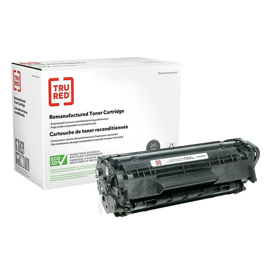 TRU RED Q2612A HP 12A Remanufactured Toner Cartridge - Standard Yield - Black