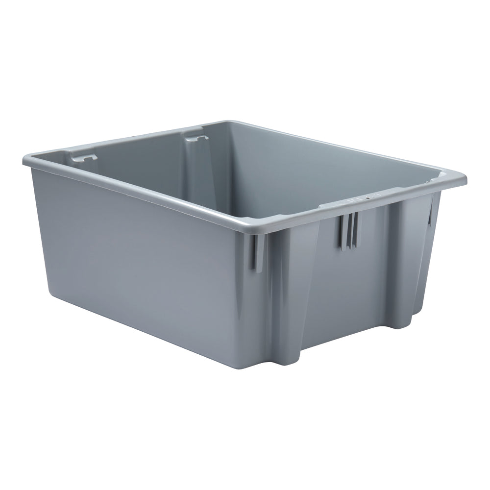 Rubbermaid Stack and Nest Palletote Box - 2 Cu.Ft - Grey