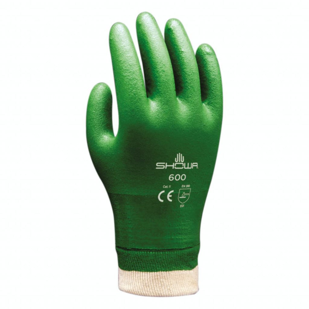 Showa PVC Gloves With Cotton Liner - X-Large - 2 Pack