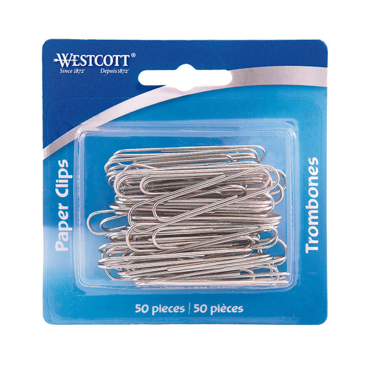 Trombones lisses Westcott - 51 mm - Argent - Paquet de 50