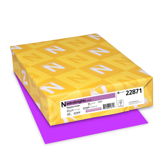 Papier de couleur Astrobrights - 8,5" x 11" - Violet planétaire - 250 feuilles