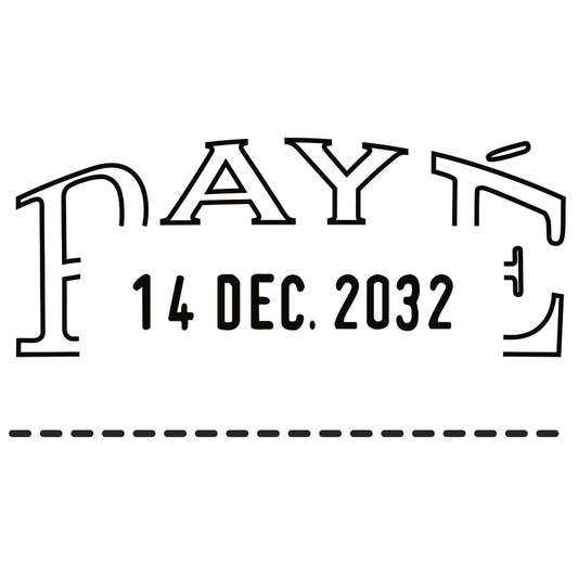 Dateur manuel Trodat 2210 - Français - 2 lignes - « Paye » et « Date »
