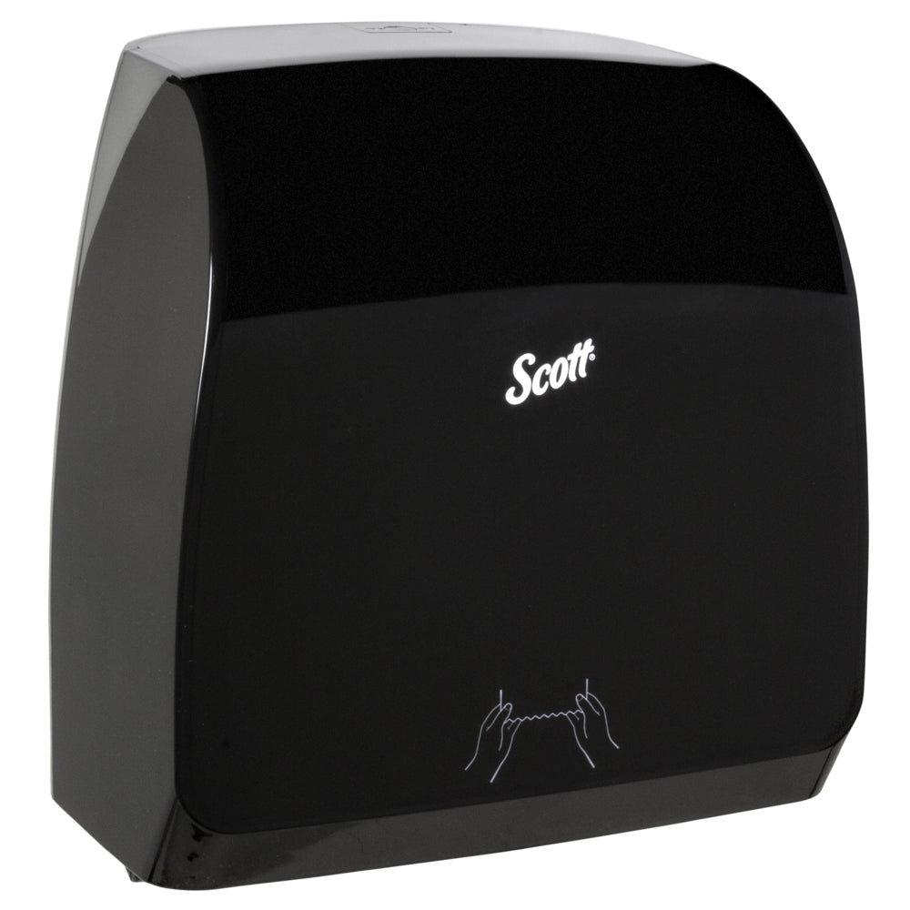 Scott Slimroll Manual Towel Dispensers - for Orange Core Scott Slimroll Towels - 12.65" x 13.02" x 7.18" - Black