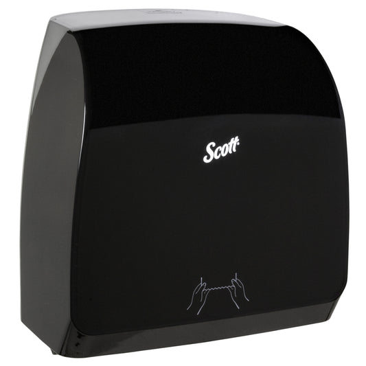 Scott Slimroll Manual Towel Dispensers - for Orange Core Scott Slimroll Towels - 12.65" x 13.02" x 7.18" - Black