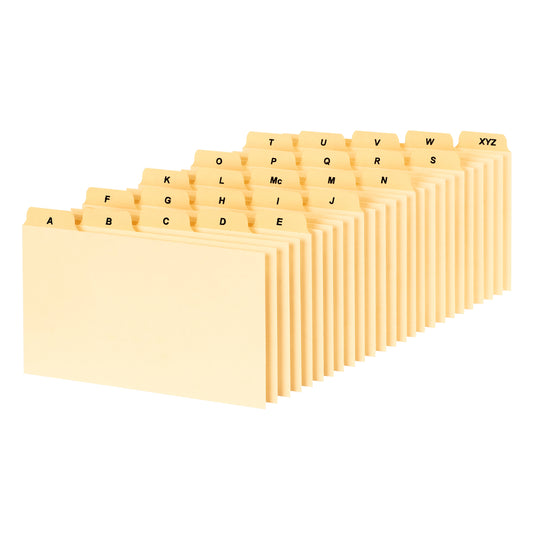 Guides de cartes à onglets laminés Oxford AZ - 3" x 5"