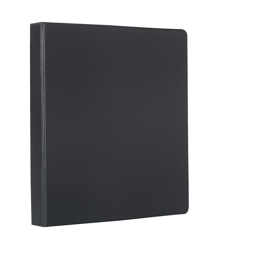 Staples Standard Binder with D-Rings - 1/2" - Black
