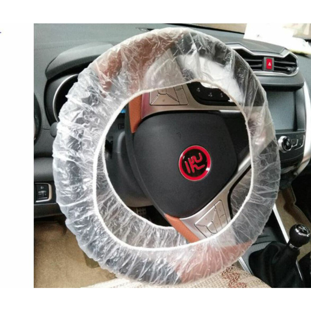 Custom Designed-Plastic Steering Wheel Covers, Clear, with Elastic ,500/Bx