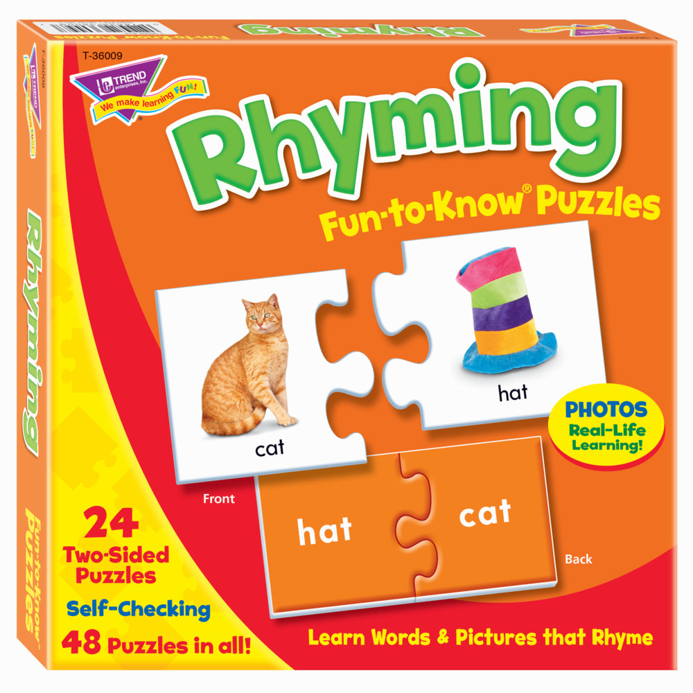 TREND enterprises Puzzles amusants à connaître - Rimes - 48 pièces