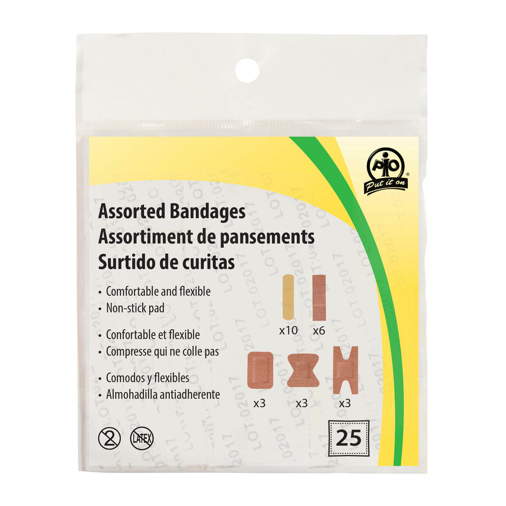 Assorted Bandages, 25 Pack