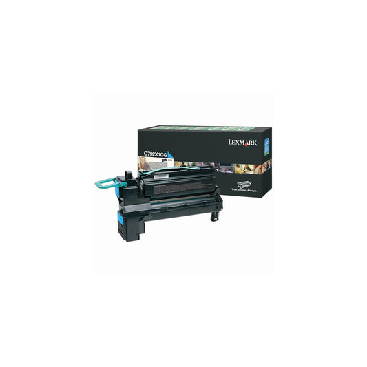 Cartouche de toner Lexmark, C792EX, rendement de 20 000 pages, cyan