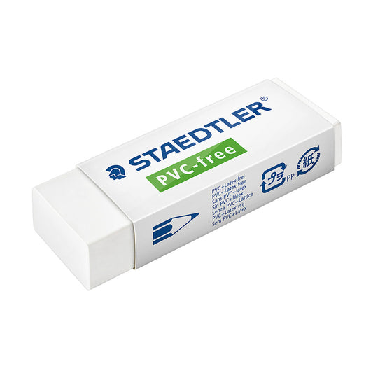 Gommes Staedtler sans PVC, grande taille, blanches, lot de 20