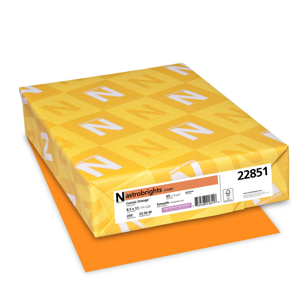 Astrobrights Coloured Paper - 8.5" x 11" - Cosmic Orange - 250 Sheets