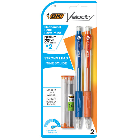 BIC Velocity #2 HB Mechanical Pencils - 0.7mm - 2 Pack