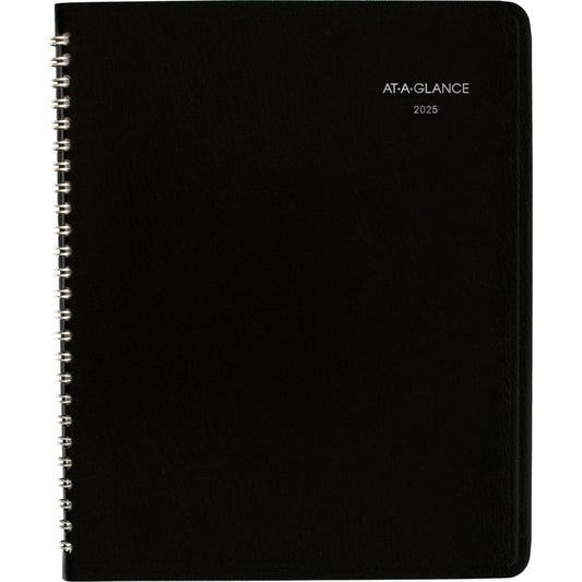 AT-A-GLANCE 2025 Monthly Planner - 8-3/4" H x 6-7/8" W - Black - Bilingual