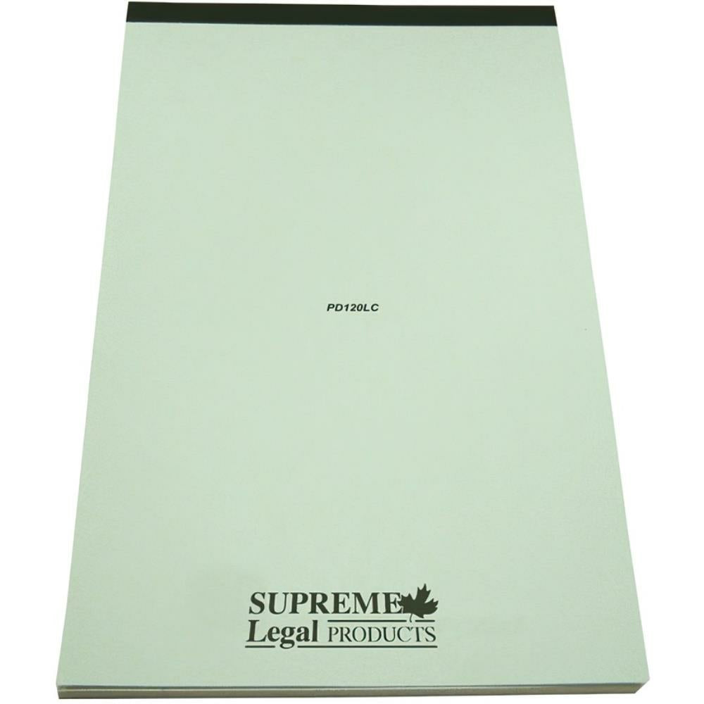 Bloc de papier vert suprême 14" ligné avec marge