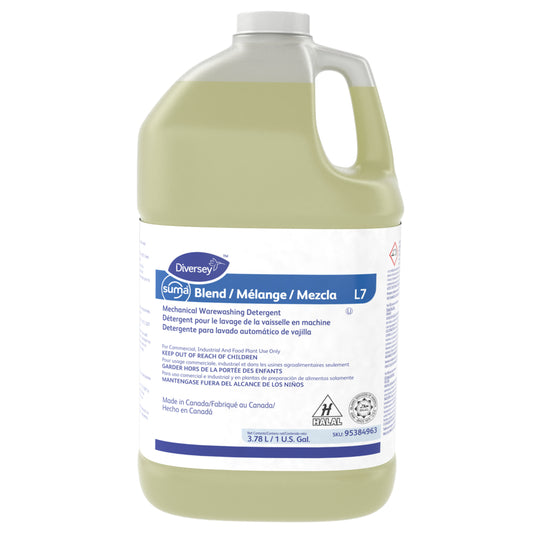 Détergent pour lave-vaisselle mécanique Diversey Suma Blend - 3,78 L - Paquet de 4