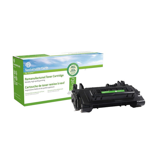 Staples Sustainable Earth HP 81A Reman Laser Toner Cartridge - Black