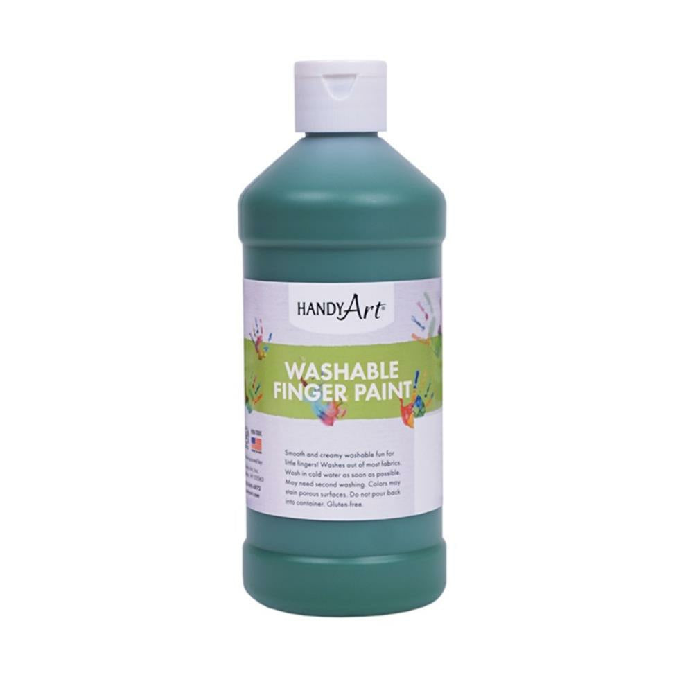Handy Art Washable Finger Paint, 473ml, Green