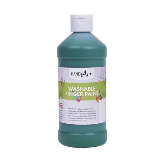 Handy Art Washable Finger Paint, 473ml, Green