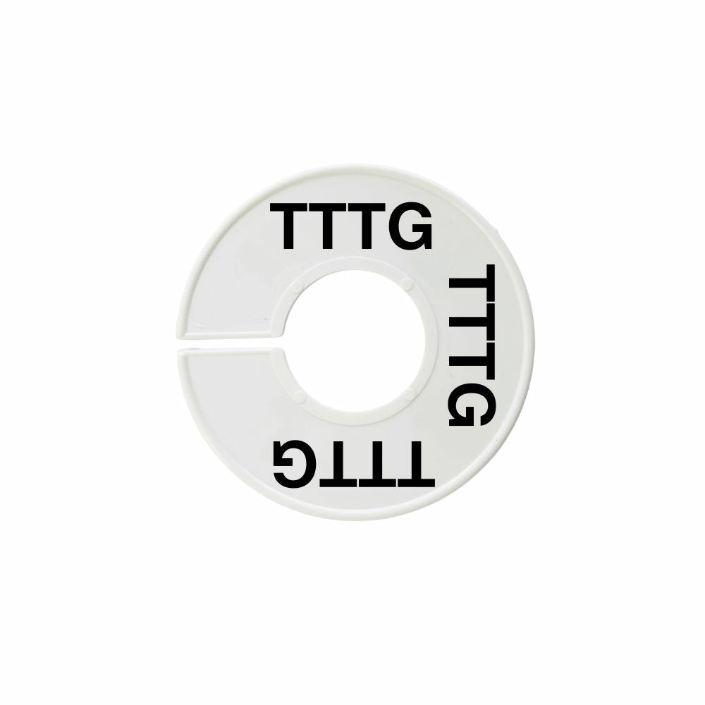 Eddie's Round Size Divider - French TTTG - White Sizer with Black Print - 100 Pack