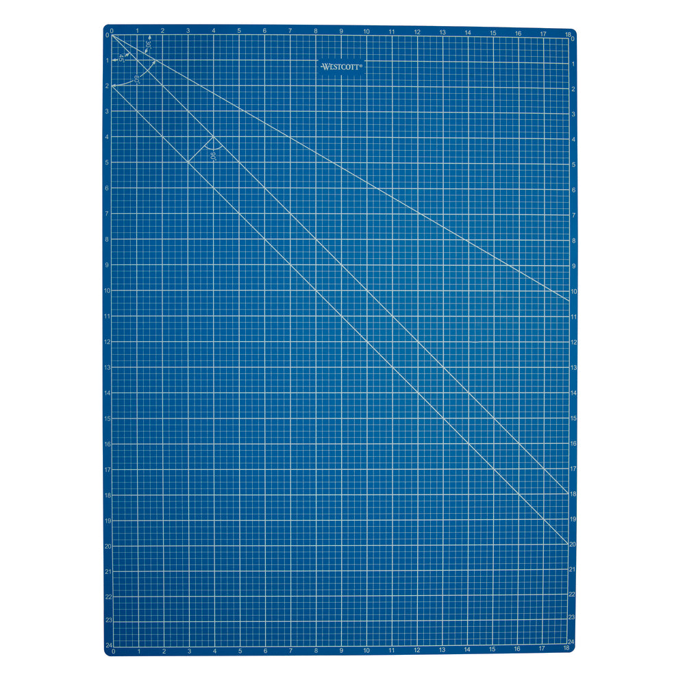 Westcott Double Sided Cutting Mat - 18" x 24" - Blue