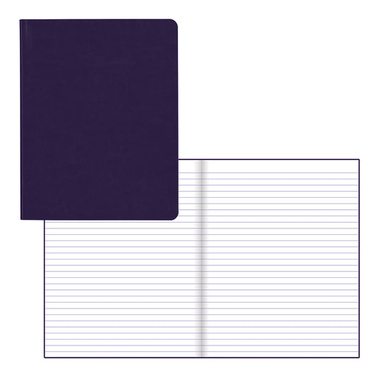Blueline Flexi Leather-Like Notebook - 9-1/4" x 7-1/4" - 144 Pages - Purple
