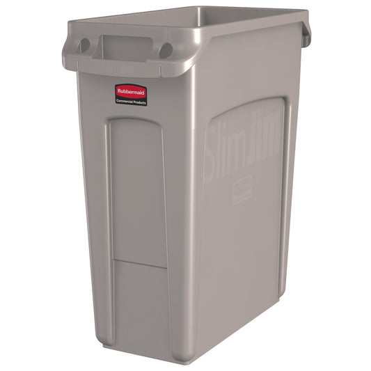 Rubbermaid Slim Jim Waste Receptacle - 60 Litres - Beige