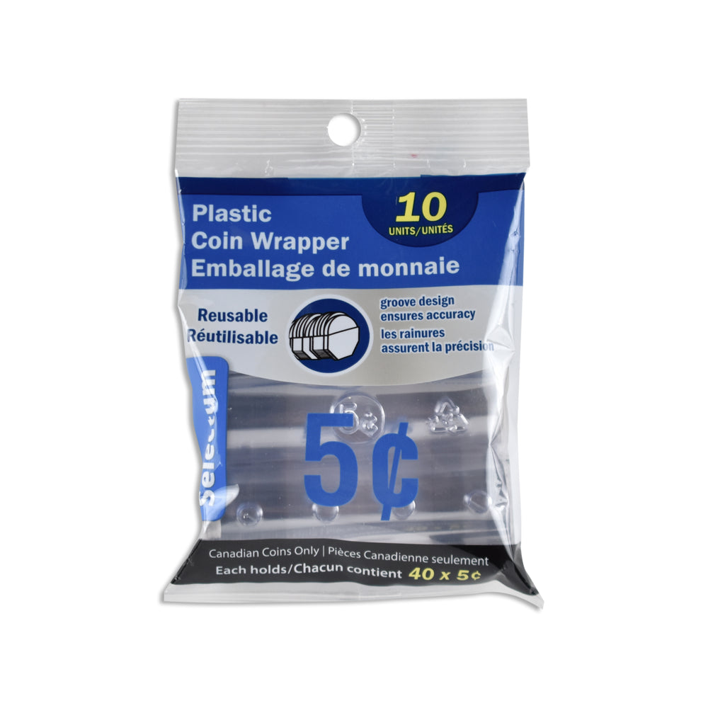 Selectum Plastic $0.05 Coin Rollers - 10 Pack