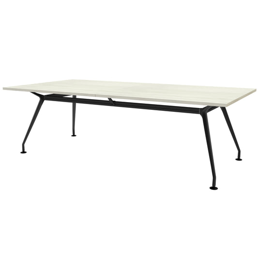 Heartwood HDL Innovations Upscale 8 Person Rectangle Boardoom Table - Winter Wood - Black