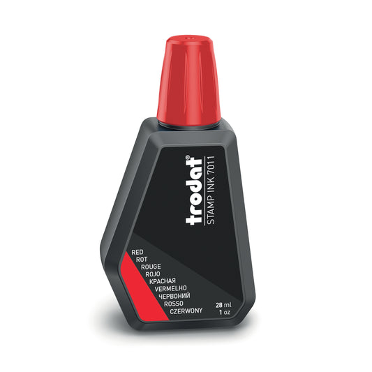 Encre pour tampon encreur Trodat 7011 Premium - Flacon de 28 ml - Rouge