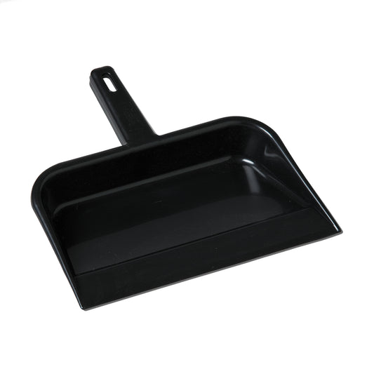 Vileda 12" Heavy Duty Plastic Dust Pan, Black