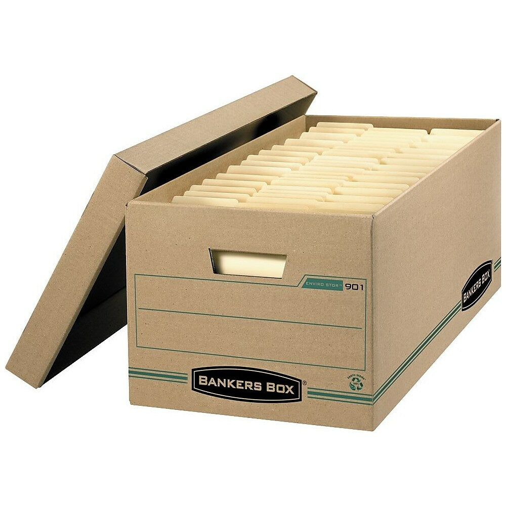 Bankers Box Enviro Stor Letter-Size Storage Box, 4 Pack
