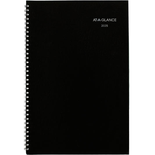 AT-A-GLANCE 2025 Monthly Planner - 11-7/8" H x 7-7/8" W - Black - Bilingual