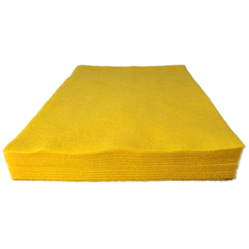 Multifeutre Craft Felt - 23cm x 30cm - Yellow - 25 Pack