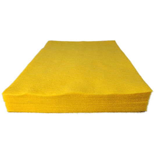 Multifeutre Craft Felt - 23cm x 30cm - Yellow - 25 Pack