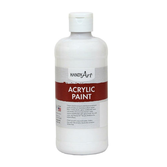 Handy Art Acrylic Paint, Titan White, 473ml.