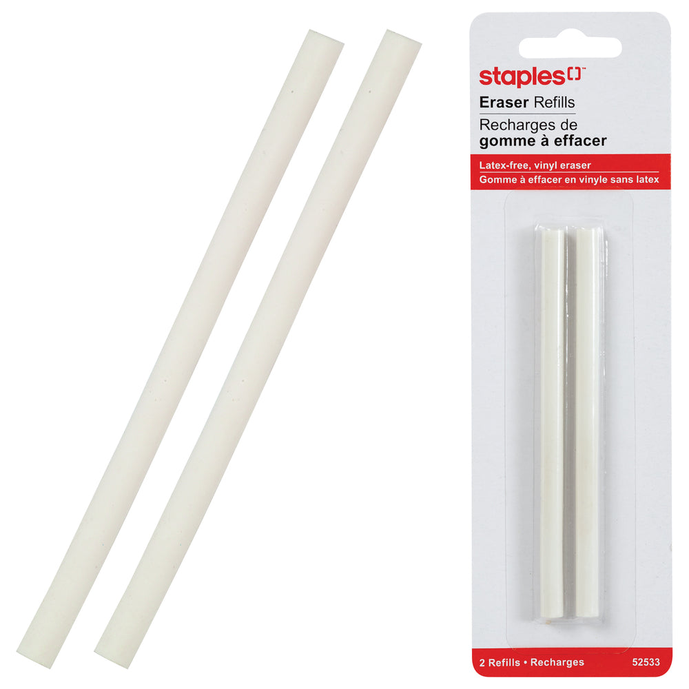 Recharges de gomme rétractable Staples - Lot de 2