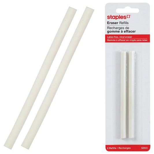 Recharges de gomme rétractable Staples - Lot de 2