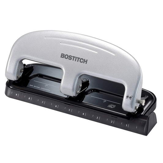 Bostitch 3-Hole Punch - 20 Sheets - Silver/Black