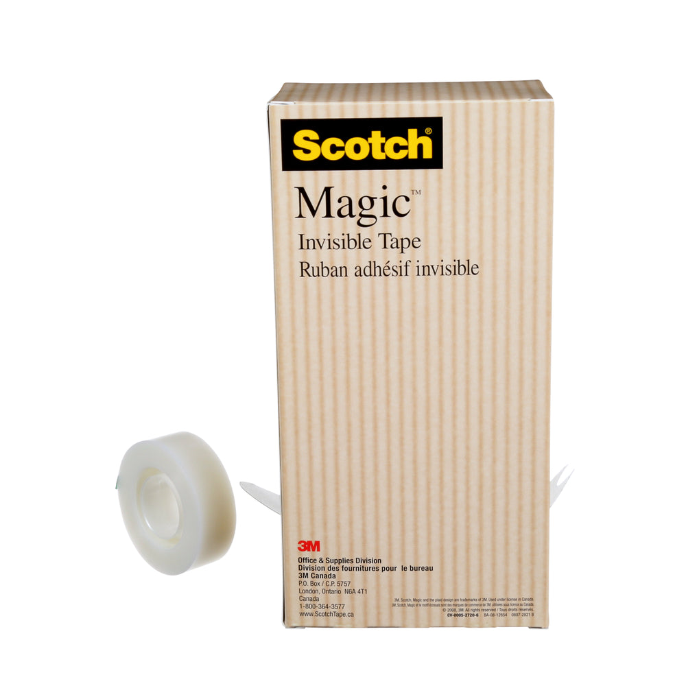 Ruban adhésif Scotch Magic en emballage recyclé - mandrin de 2,5 cm - 14 rouleaux par paquet