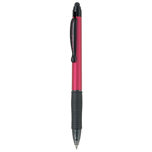 Pilot G2 Gel Retractable Ballpoint Pen and Stylus - 0.7mm - Red Barrel - Black Ink
