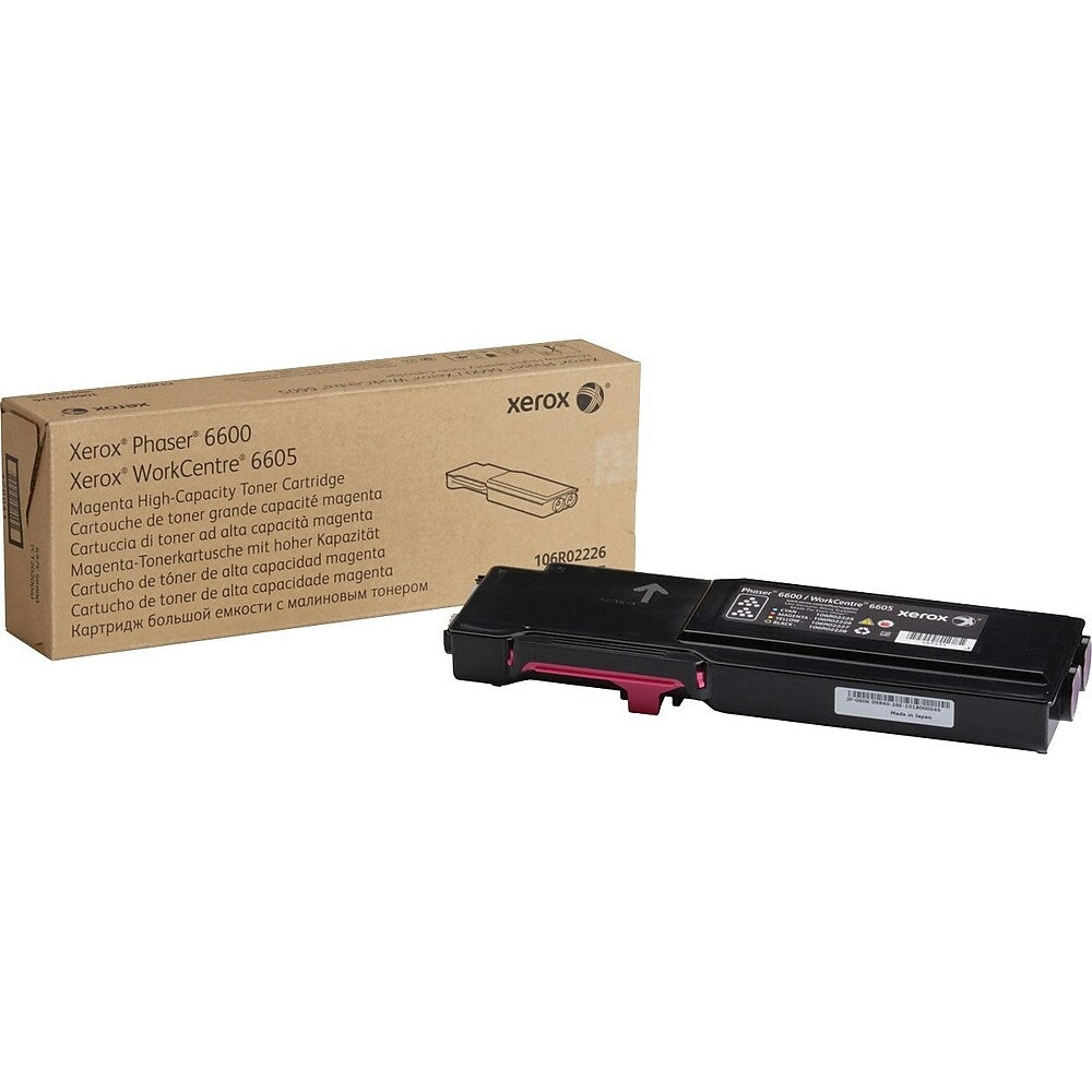 Cartouche de toner magenta haute capacité pour Xerox Phaser 6600/WorkCentre 6605 (106R02226)
