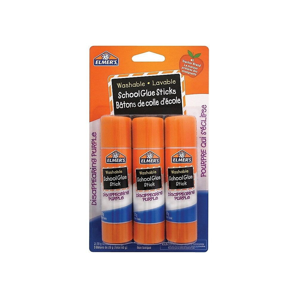 Bâtons de colle lavables pour l'école Elmer's - 20 g - Lot de 3