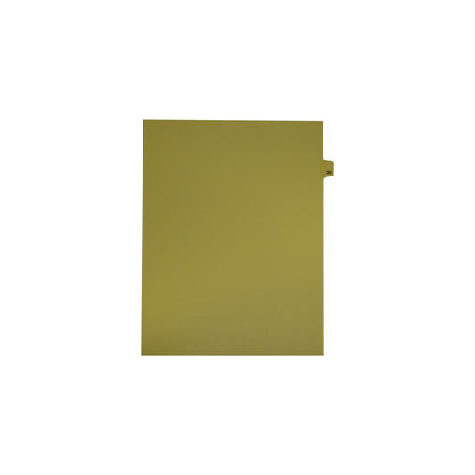 Onglets numériques Sterling Singles, n° 30, chamois, format lettre, coupe 1/25e, paquet de 25